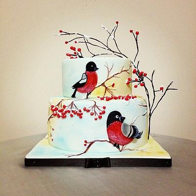 Winter redbird - Cake by Valeria Antipatico