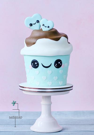 Giant kawaii cupcake - Cake by Tamara