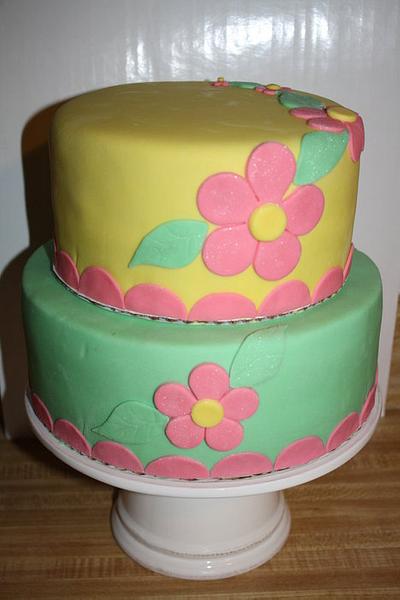 Floral birthday cake - Cake by Jennifer