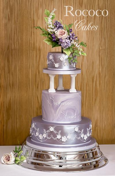 Purple Wedding Cake - Cake by Rococo Cakes