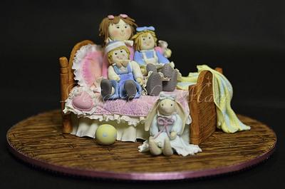 Rag dolls sugar craft  - Cake by designed by mani