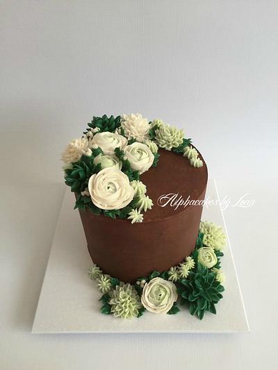 Buttercream floral - Cake by AlphacakesbyLoan 
