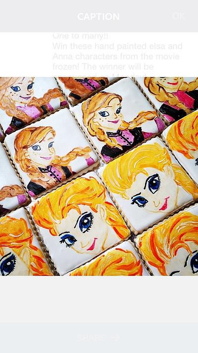 Elsa and Anna cookies - Cake by Latifa