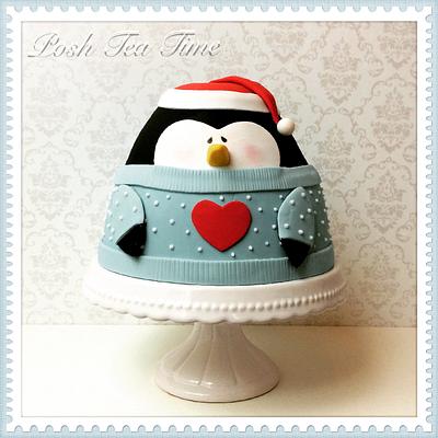 Christmas Penguin - Cake by Tatiana Diaz - Posh Tea Time