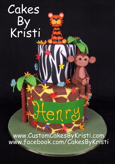 Jungle Birthday Cake - Cake by Cakes By Kristi