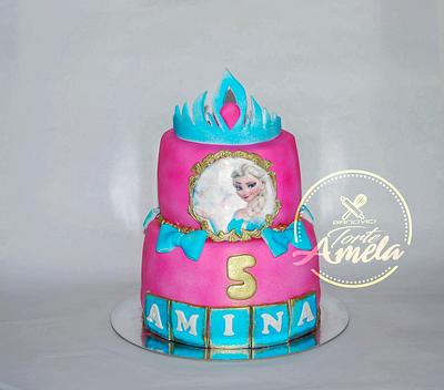 Pink frozen cake - Cake by Torte Amela