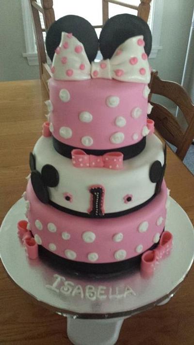 Minnie Mouse 1st Birthday cake - Cake by Elizabeth Rosado 