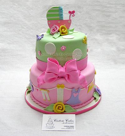 Baby shower for a girl ... - Cake by Cynthia Jones