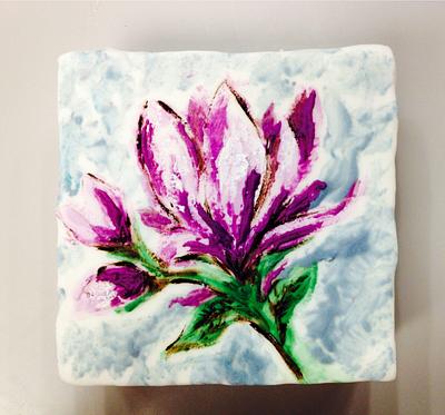 Royal icing painting  - Cake by Gina Assini