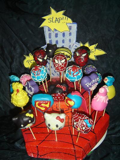 Superhero & Princess Cake Pops - Cake by Katarina