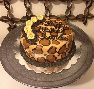 Chetah Gold Roses!!  - Cake by Marie1521