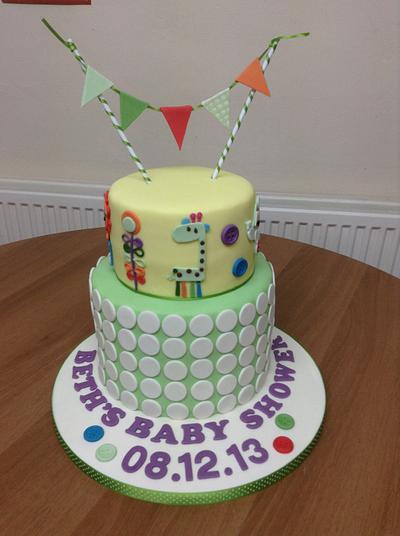 Jamboree Baby Shower Cake - Cake by Charlene - The Red Butterfly Bakery xx