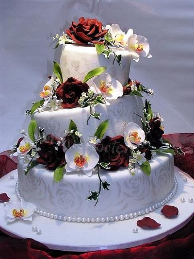 Orchids and roses - Cake by Monika