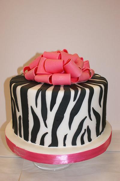 Zebra Birthday - Cake by Margie