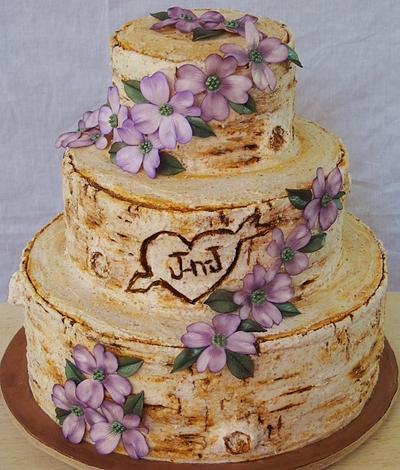 Birch Tree Wedding Cake - Cake by Kendra's Country Bakery