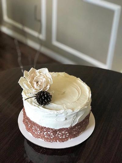 Burlap cake - Cake by Carola Gutierrez