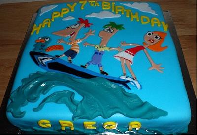 Phineas & Ferb Birthday Cake - Cake by Reveriecakes