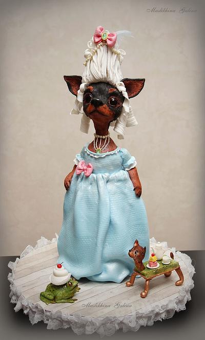 Madame Terrier. 3D dog cake. - Cake by Galina Maslikhina