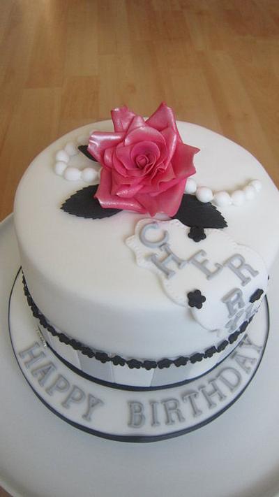 red rose birthday cake - Cake by Carry on Cupcakes