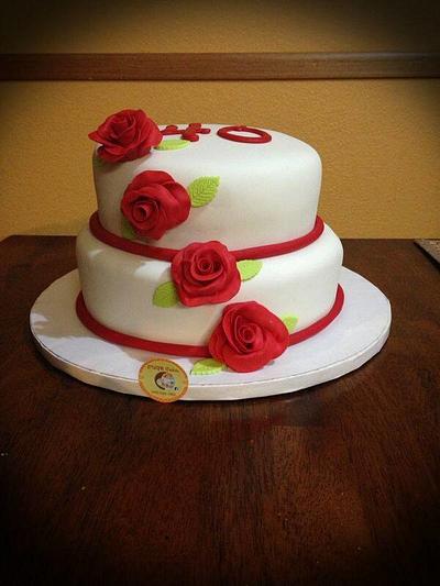 Ruby Wedding Anniversary - Cake by Luga Cakes