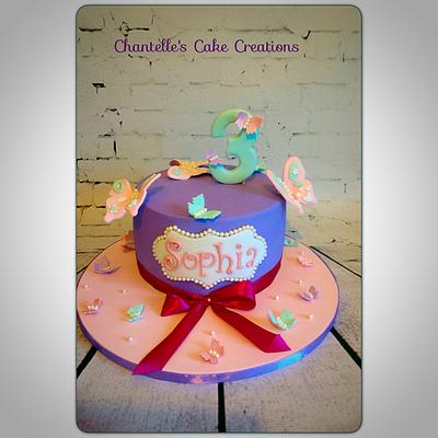 Pastel butterflies - Cake by Chantelle's Cake Creations