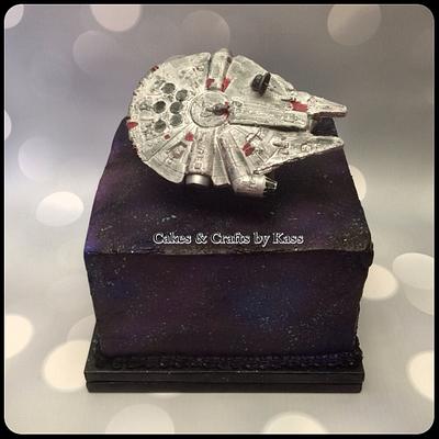 Chocolate Millennium Falcon  - Cake by Cakes & Crafts by Kass 