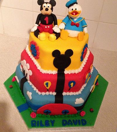 Three tier Mickey Mouse clubhouse  - Cake by Emmazing Bakes