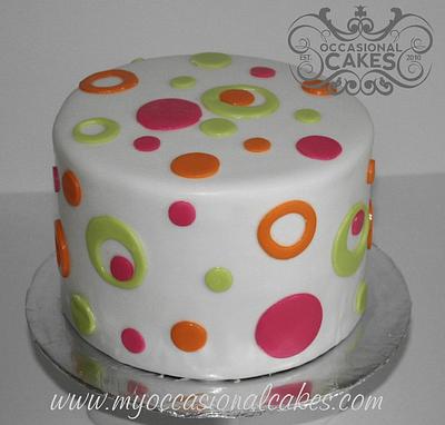 Neon Circles Cake - Cake by Occasional Cakes