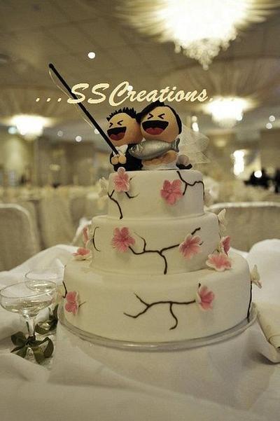 Groom & Bride Fishing Figurine - Cake by SSCreations