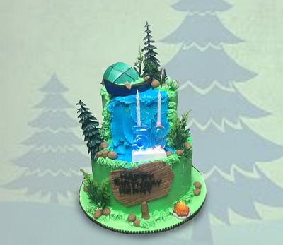 Waterfall Birthday Cake - Cake by MsTreatz