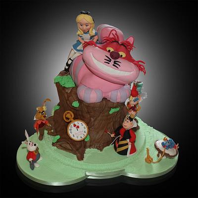 Alice in Wonderland Wedding Cake - Cake by Melanie