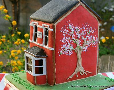Blossom tree gingerbread house - Cake by Sayitwithginger