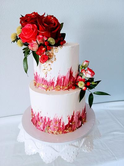 Red roses - Cake by alenascakes