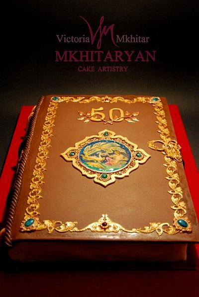 Anniversary book with hand painting - Cake by Art Cakes Prague