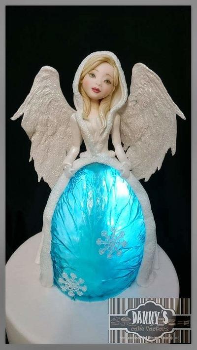 Winter blue angel - Cake by daniela cabrera 