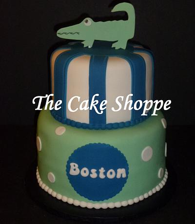 Alligator Baby Shower cake - Cake by THE CAKE SHOPPE