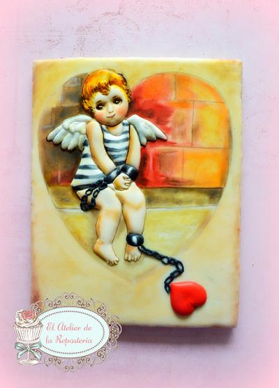 Galleta Cupido (San Valentin) - Cake by El Atelier de la Repostería