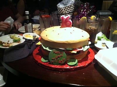 I'll gladly pay you Tuesday for a hamburger (cake) today - Cake by Flour Power