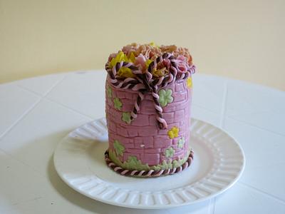 Flowers in Pink Stone - Cake by The Garden Baker