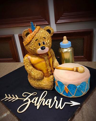 Teddy Bear baby shower cake Boy - Cake by The Cake Mamba