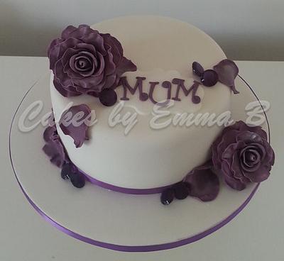 Roses and Diamonds Mothers Day Cake - Cake by CakesByEmmaB