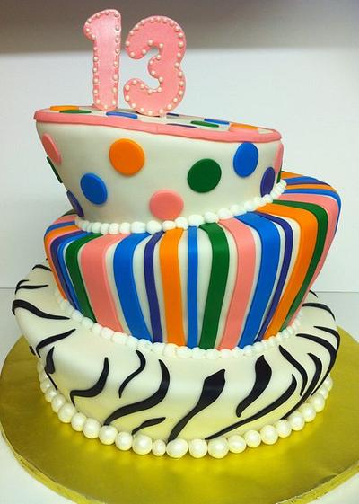 Tiered Topsy Turvy - Cake by Lanett