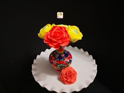 Roses et Renoncules - Cake by Ruth - Gatoandcake