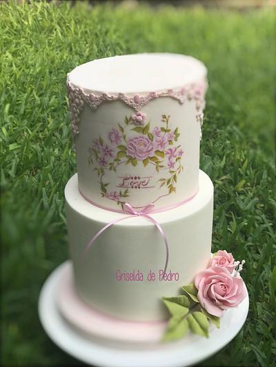 Rosas modeladas y pintadas a mano  - Cake by Griselda de Pedro