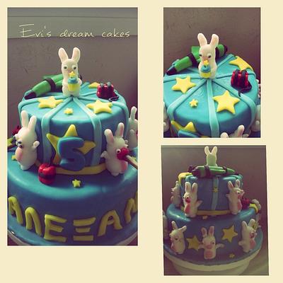 cake, cup cakes rabbits invasion - Cake by evisdreamcakes