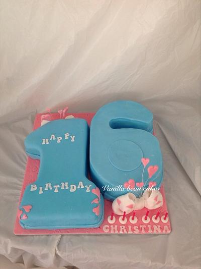 Number birthday cake - Cake by Vanilla bean cakes Cyprus