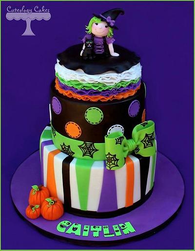 Girly Halloween Cake + Smash Cake - Cake by Cuteology Cakes 
