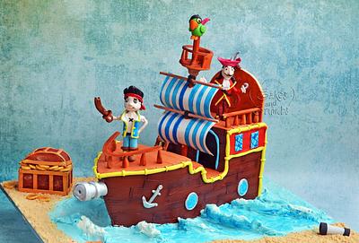  Jake & the never land Pirate Ship Cake !!  - Cake by Hima bindu
