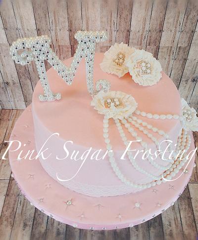 Pearl & Lace  - Cake by pink sugar frosting