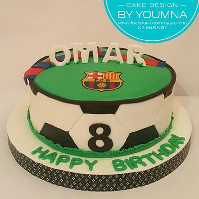 Soccer  - Cake by Cake design by youmna 